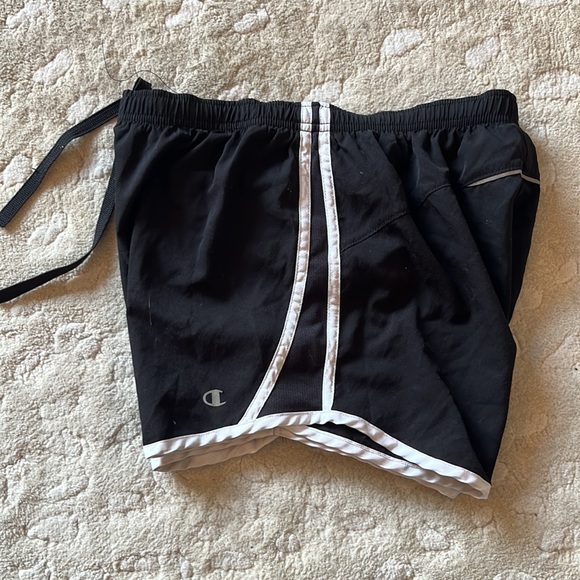 Champion Pants - Champion black and white athletic shorts with drawstring, pocket and lining